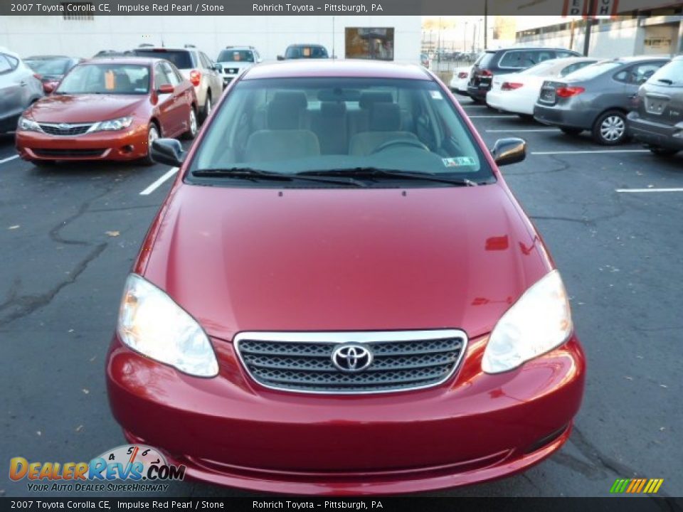 2007 Toyota Corolla CE Impulse Red Pearl / Stone Photo #17