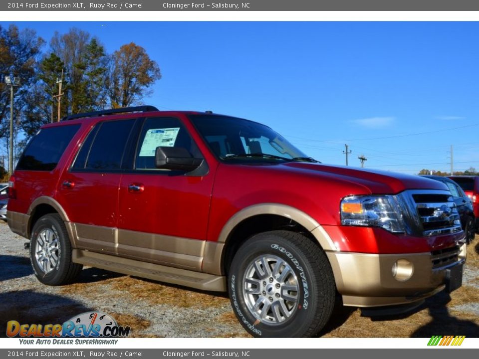 2014 Ford Expedition XLT Ruby Red / Camel Photo #1
