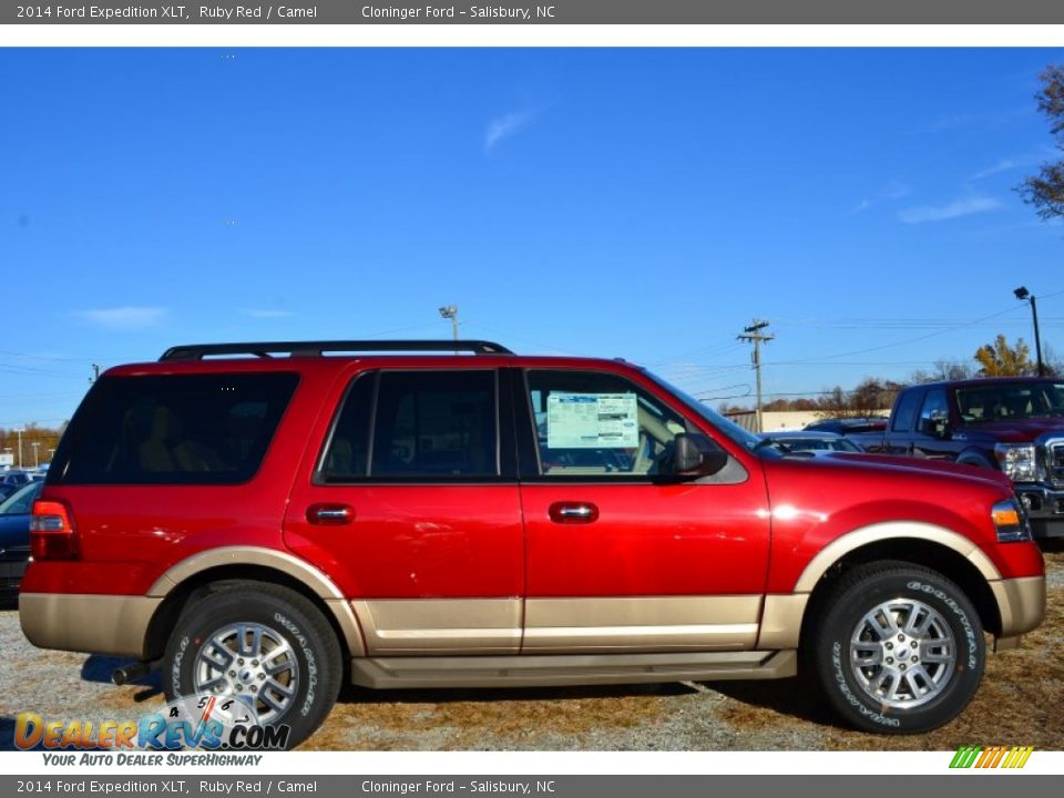 2014 Ford Expedition XLT Ruby Red / Camel Photo #2