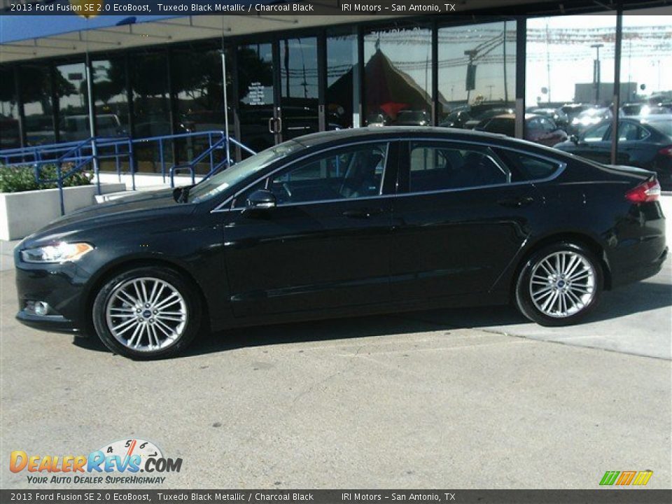 2013 Ford Fusion SE 2.0 EcoBoost Tuxedo Black Metallic / Charcoal Black Photo #3