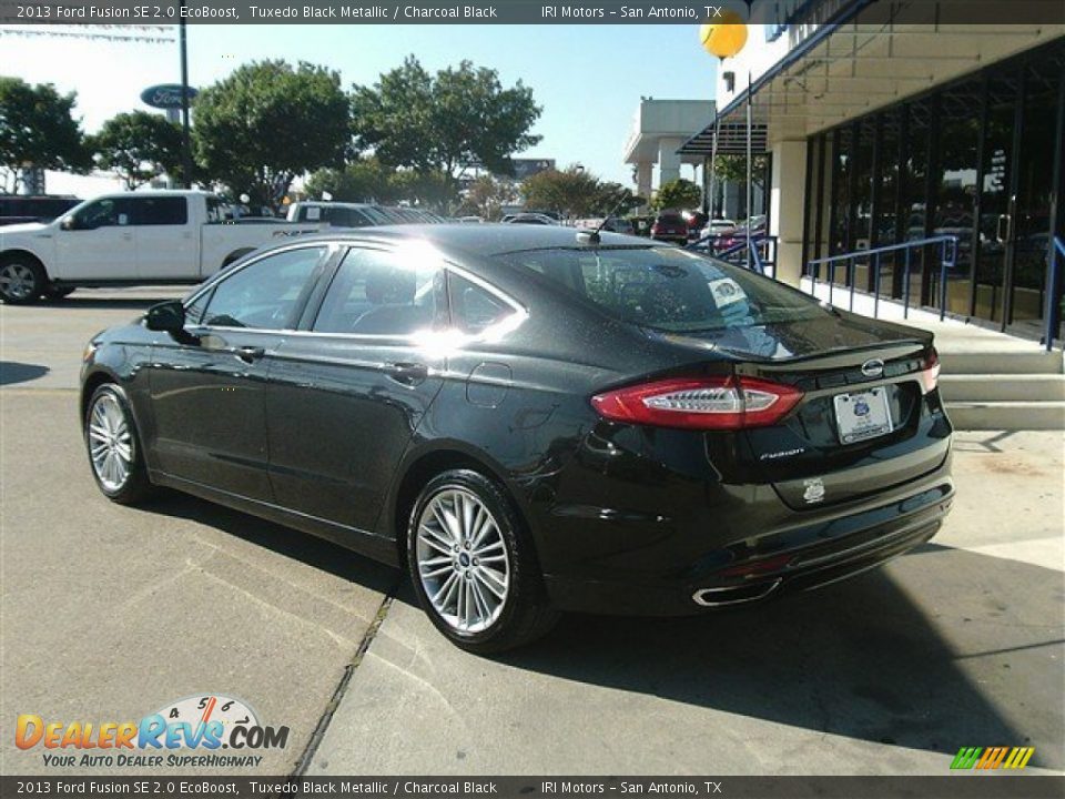 2013 Ford Fusion SE 2.0 EcoBoost Tuxedo Black Metallic / Charcoal Black Photo #4
