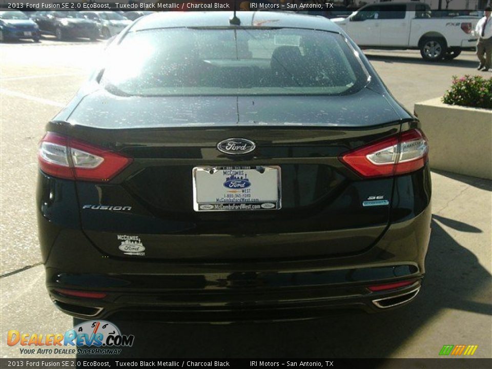 2013 Ford Fusion SE 2.0 EcoBoost Tuxedo Black Metallic / Charcoal Black Photo #5