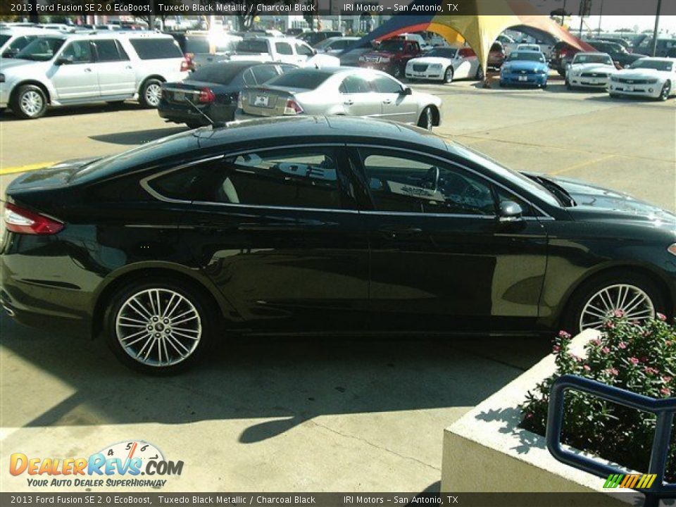 2013 Ford Fusion SE 2.0 EcoBoost Tuxedo Black Metallic / Charcoal Black Photo #6