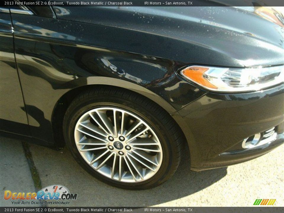 2013 Ford Fusion SE 2.0 EcoBoost Tuxedo Black Metallic / Charcoal Black Photo #8