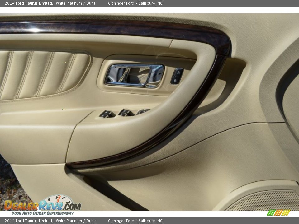 2014 Ford Taurus Limited White Platinum / Dune Photo #4