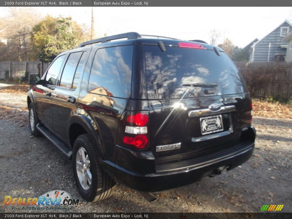 2009 Ford Explorer XLT 4x4 Black / Black Photo #4