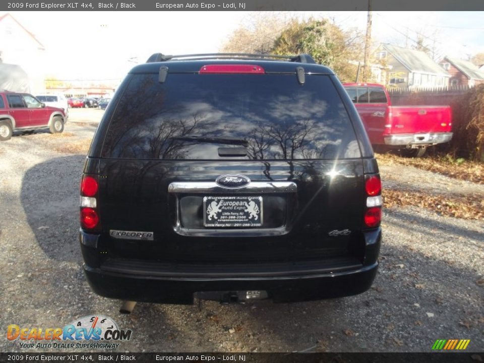 2009 Ford Explorer XLT 4x4 Black / Black Photo #5