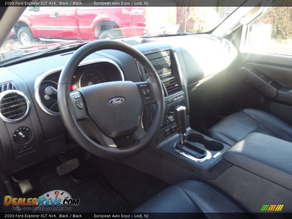2009 Ford Explorer XLT 4x4 Black / Black Photo #8