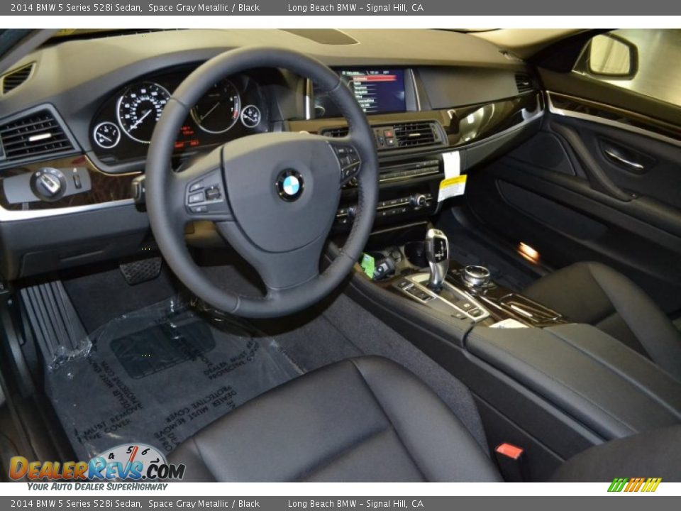 2014 BMW 5 Series 528i Sedan Space Gray Metallic / Black Photo #6