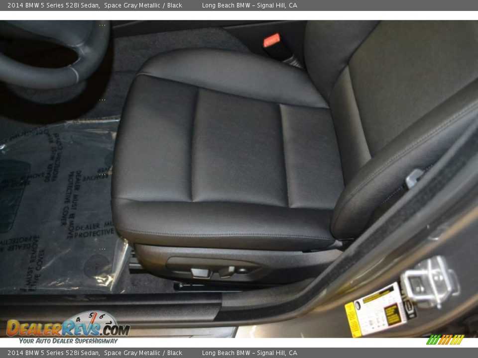 2014 BMW 5 Series 528i Sedan Space Gray Metallic / Black Photo #7