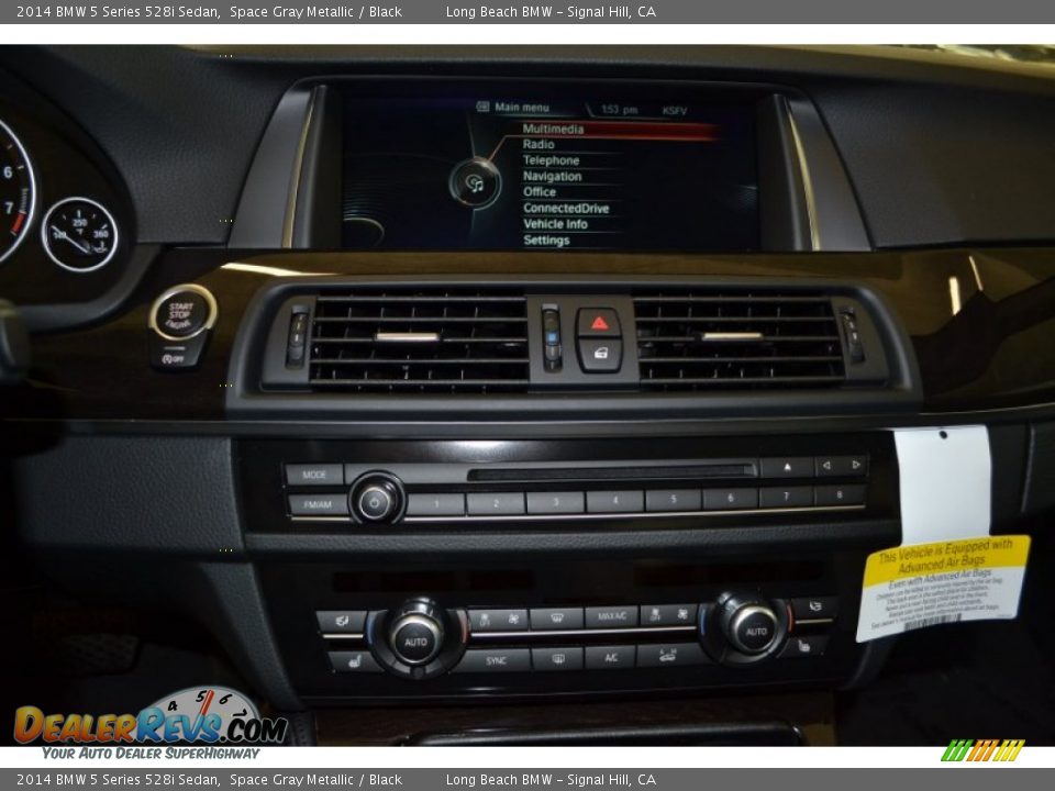 2014 BMW 5 Series 528i Sedan Space Gray Metallic / Black Photo #8