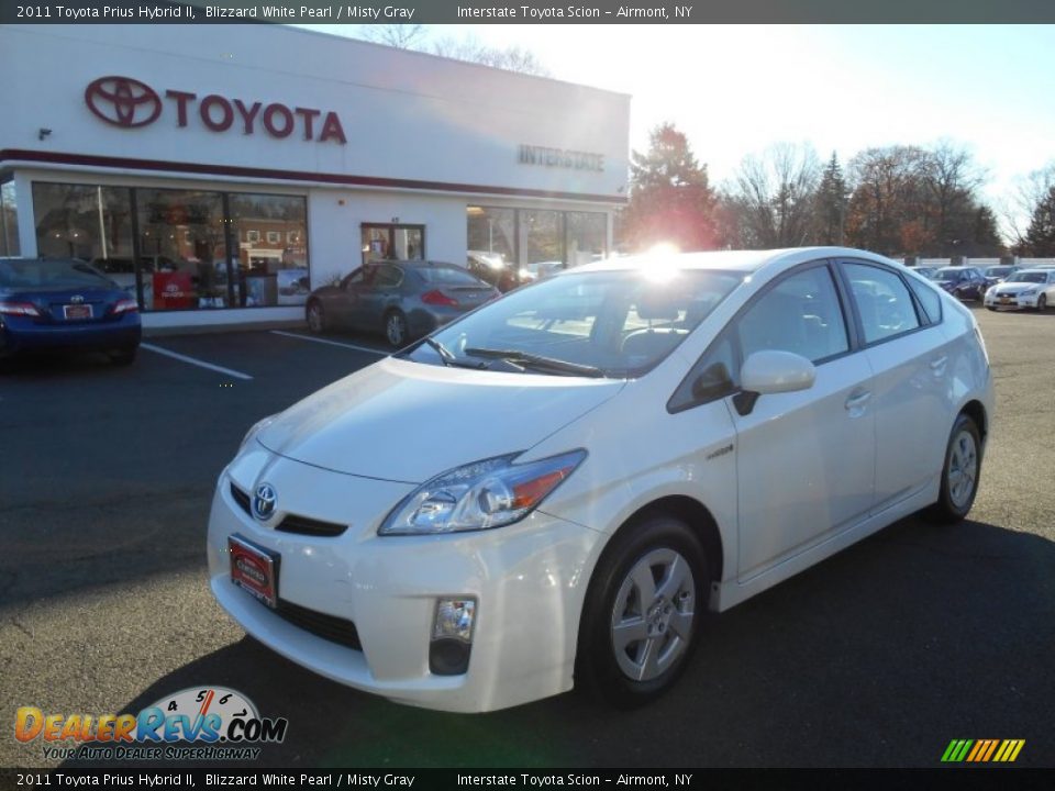 2011 Toyota Prius Hybrid II Blizzard White Pearl / Misty Gray Photo #1