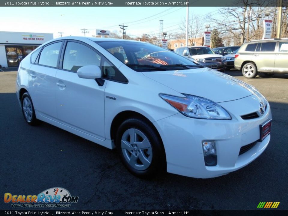 2011 Toyota Prius Hybrid II Blizzard White Pearl / Misty Gray Photo #3
