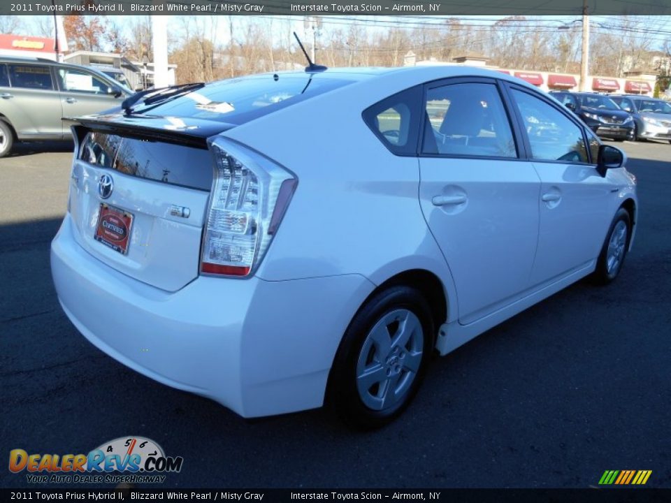 2011 Toyota Prius Hybrid II Blizzard White Pearl / Misty Gray Photo #4
