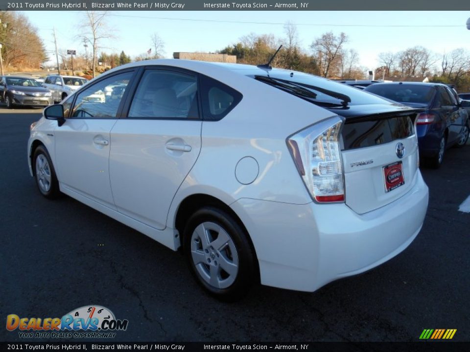 2011 Toyota Prius Hybrid II Blizzard White Pearl / Misty Gray Photo #6