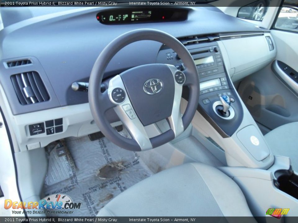 2011 Toyota Prius Hybrid II Blizzard White Pearl / Misty Gray Photo #10