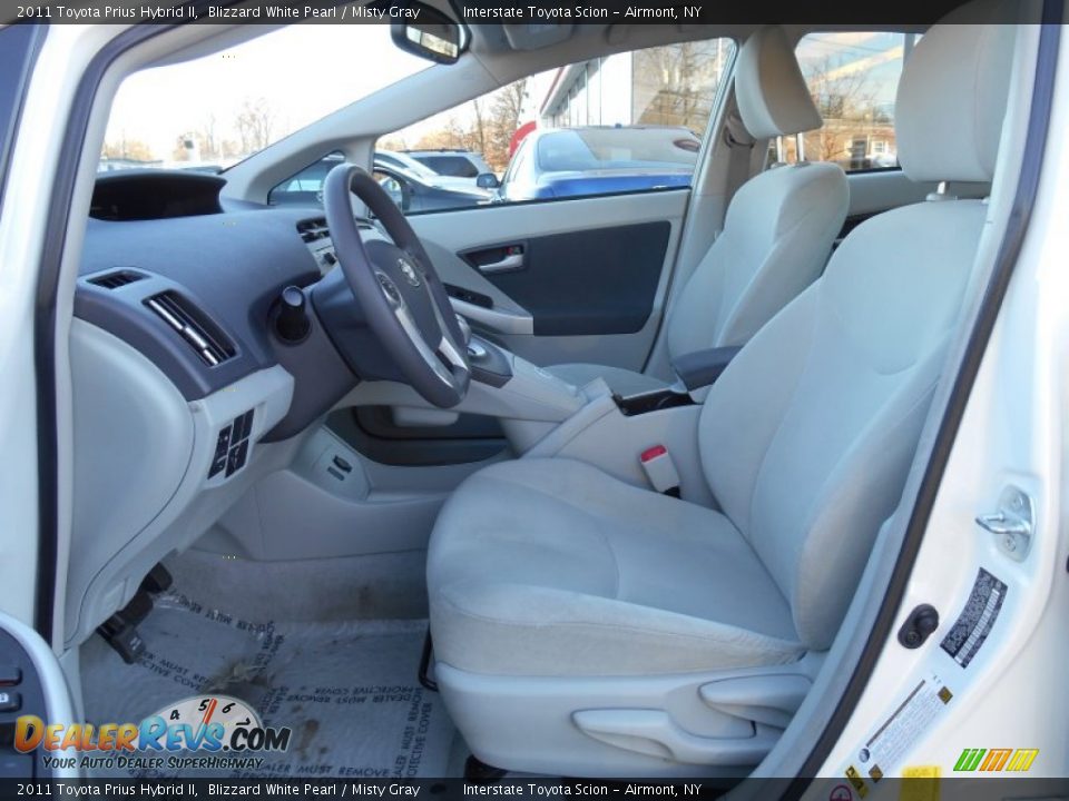 2011 Toyota Prius Hybrid II Blizzard White Pearl / Misty Gray Photo #11