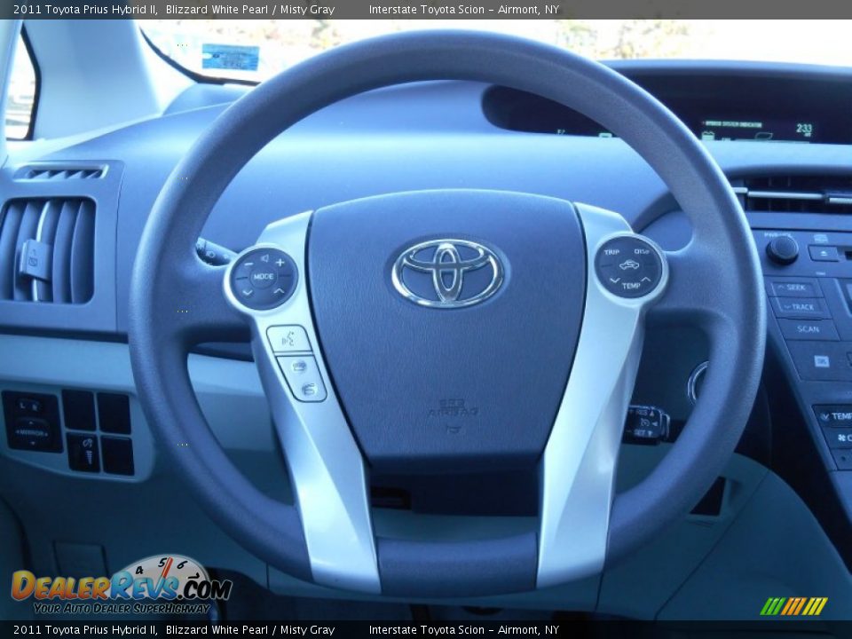 2011 Toyota Prius Hybrid II Blizzard White Pearl / Misty Gray Photo #13