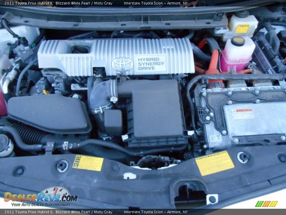 2011 Toyota Prius Hybrid II Blizzard White Pearl / Misty Gray Photo #25