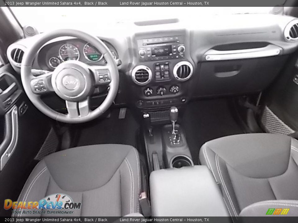 2013 Jeep Wrangler Unlimited Sahara 4x4 Black / Black Photo #2