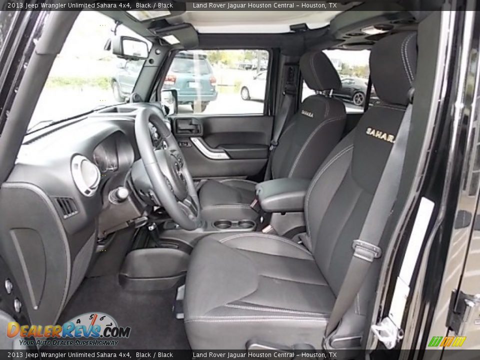 2013 Jeep Wrangler Unlimited Sahara 4x4 Black / Black Photo #3