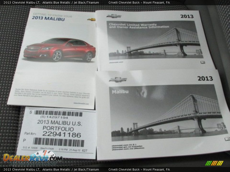 2013 Chevrolet Malibu LT Atlantis Blue Metallic / Jet Black/Titanium Photo #29