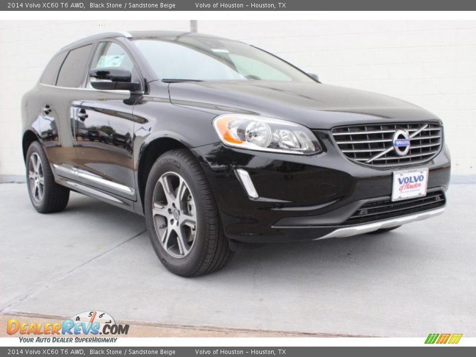 2014 Volvo XC60 T6 AWD Black Stone / Sandstone Beige Photo #1
