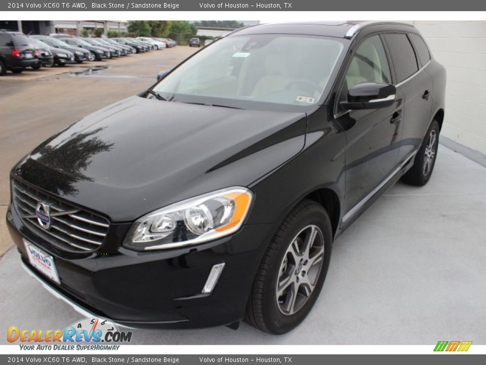 2014 Volvo XC60 T6 AWD Black Stone / Sandstone Beige Photo #3