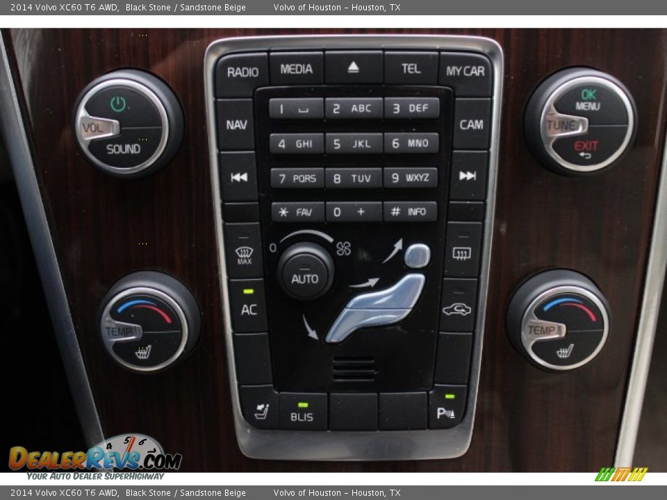 2014 Volvo XC60 T6 AWD Black Stone / Sandstone Beige Photo #20
