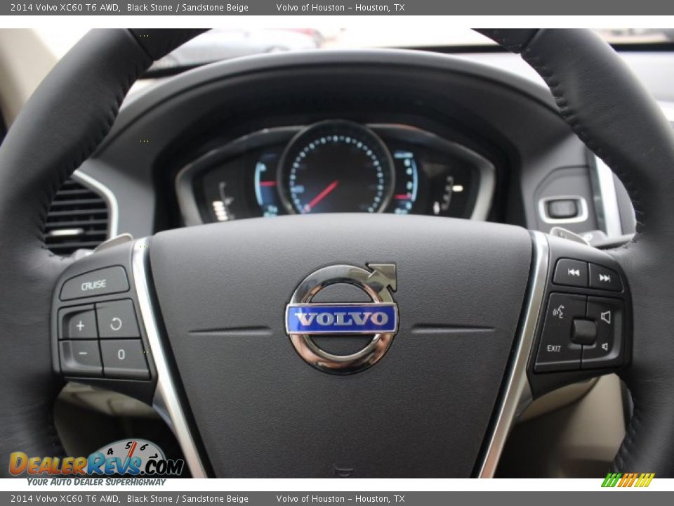 2014 Volvo XC60 T6 AWD Black Stone / Sandstone Beige Photo #22
