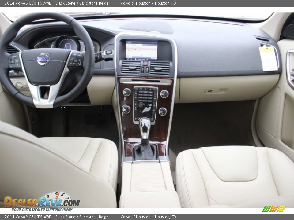 2014 Volvo XC60 T6 AWD Black Stone / Sandstone Beige Photo #28