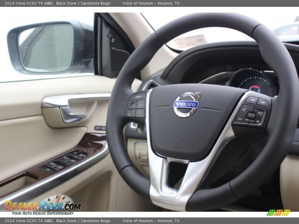 2014 Volvo XC60 T6 AWD Black Stone / Sandstone Beige Photo #29