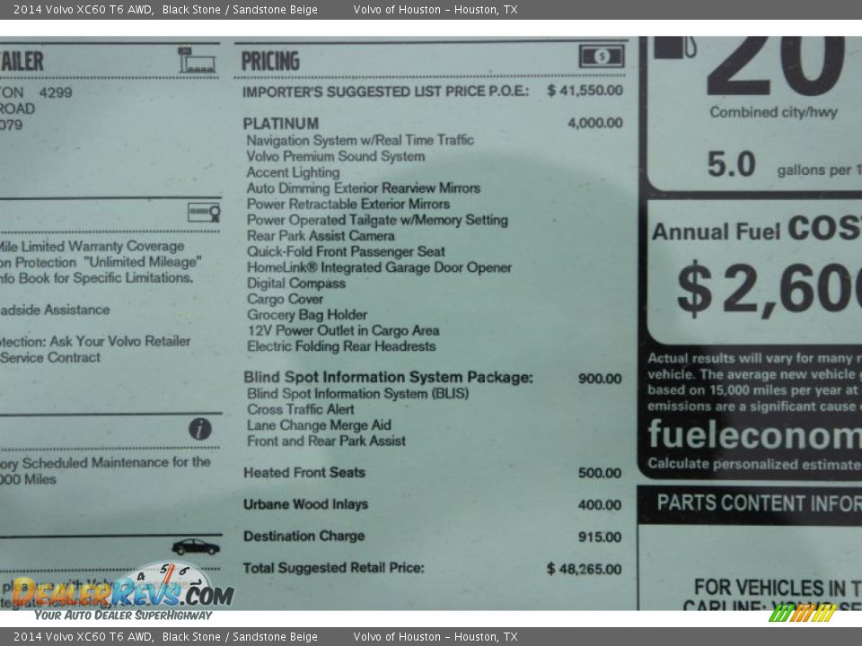 2014 Volvo XC60 T6 AWD Black Stone / Sandstone Beige Photo #35