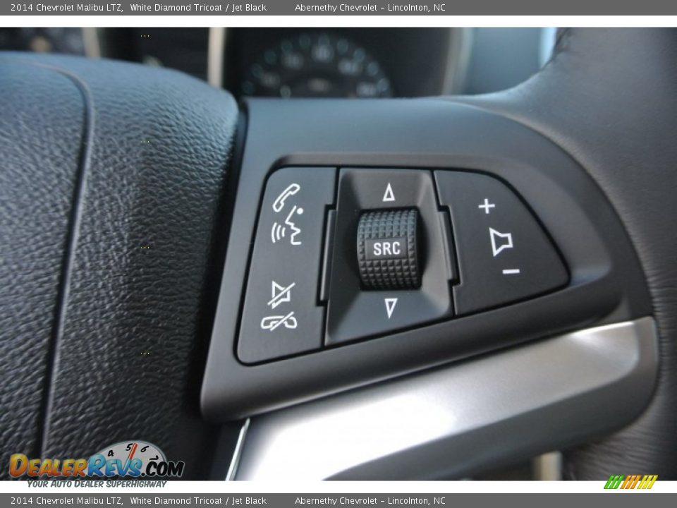 2014 Chevrolet Malibu LTZ White Diamond Tricoat / Jet Black Photo #15
