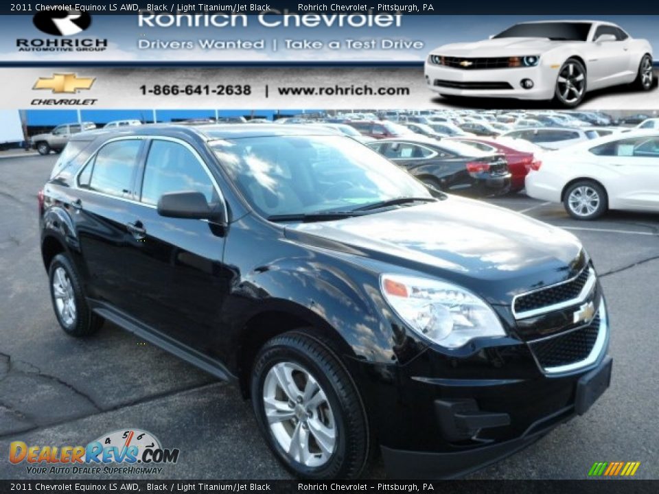 2011 Chevrolet Equinox LS AWD Black / Light Titanium/Jet Black Photo #1