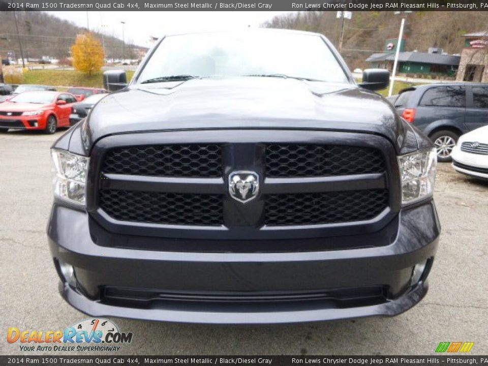 2014 Ram 1500 Tradesman Quad Cab 4x4 Maximum Steel Metallic / Black/Diesel Gray Photo #8