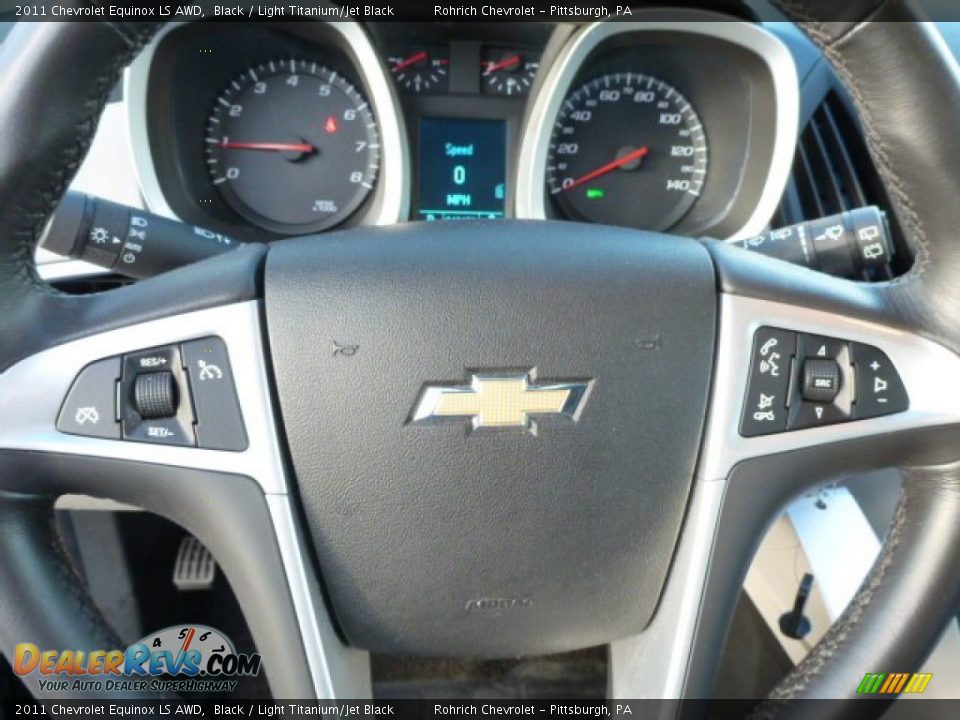 2011 Chevrolet Equinox LS AWD Black / Light Titanium/Jet Black Photo #7