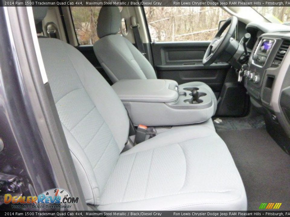 2014 Ram 1500 Tradesman Quad Cab 4x4 Maximum Steel Metallic / Black/Diesel Gray Photo #10