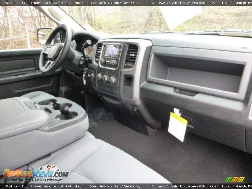 2014 Ram 1500 Tradesman Quad Cab 4x4 Maximum Steel Metallic / Black/Diesel Gray Photo #11