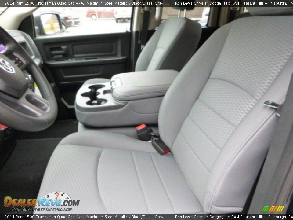 2014 Ram 1500 Tradesman Quad Cab 4x4 Maximum Steel Metallic / Black/Diesel Gray Photo #14