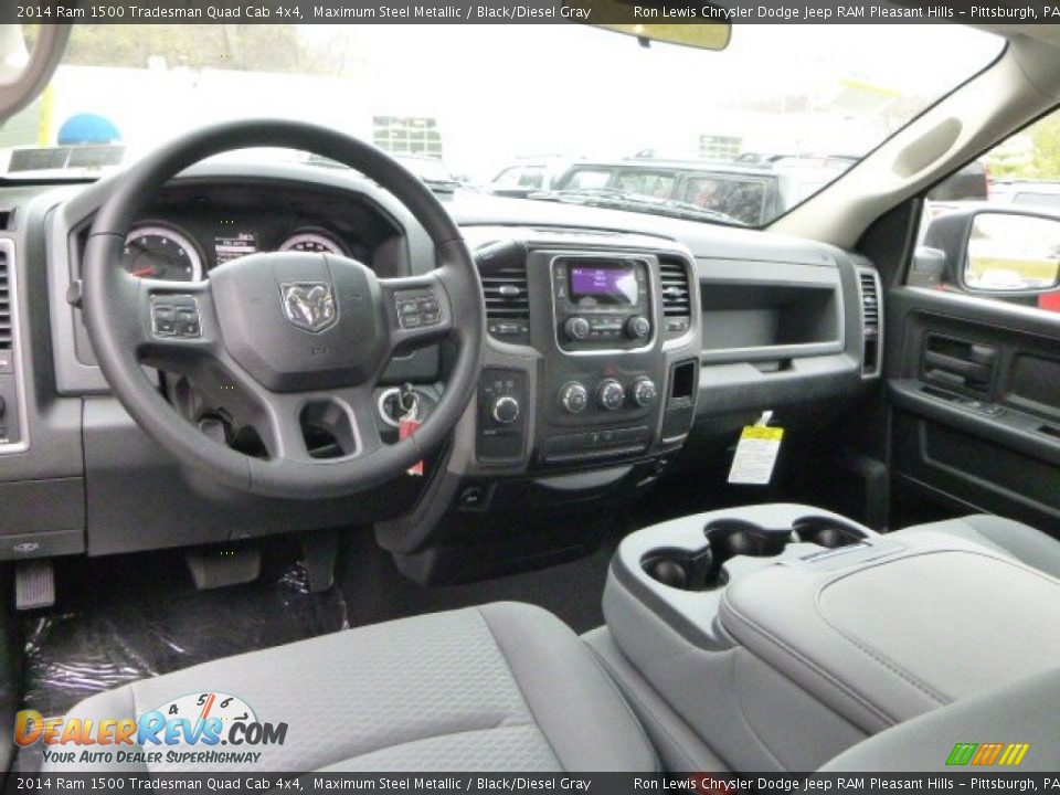 2014 Ram 1500 Tradesman Quad Cab 4x4 Maximum Steel Metallic / Black/Diesel Gray Photo #16