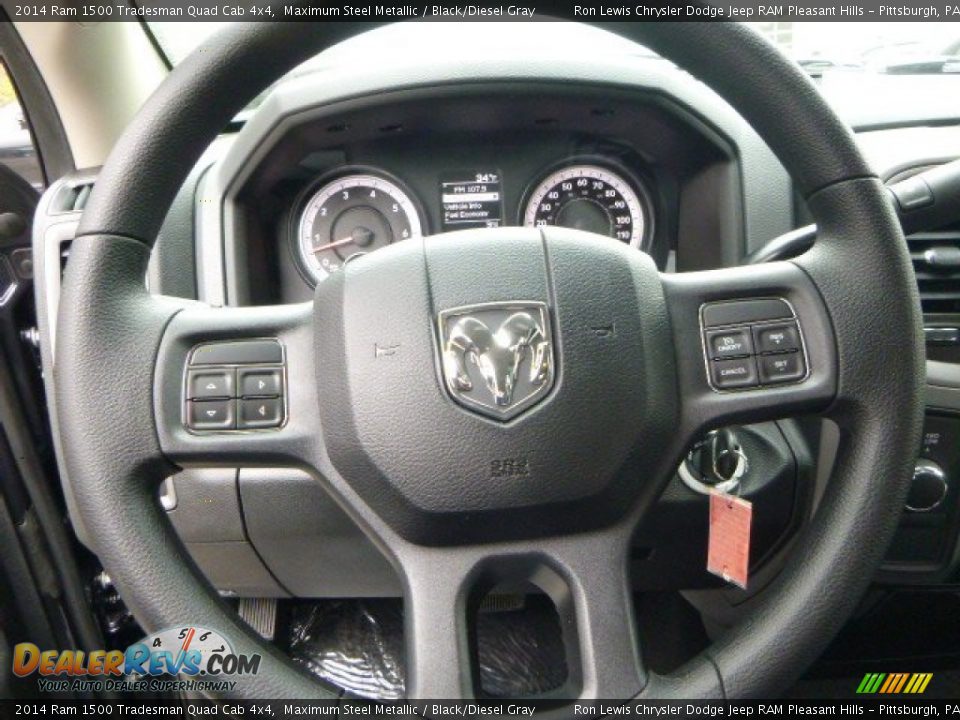 2014 Ram 1500 Tradesman Quad Cab 4x4 Maximum Steel Metallic / Black/Diesel Gray Photo #18