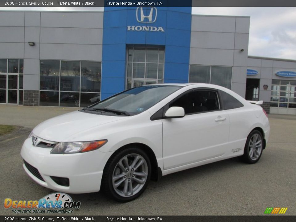 2008 Honda Civic Si Coupe Taffeta White / Black Photo #1