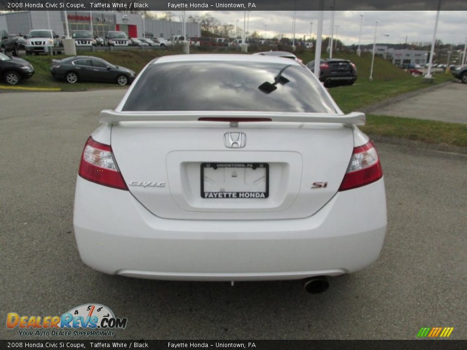 2008 Honda Civic Si Coupe Taffeta White / Black Photo #3