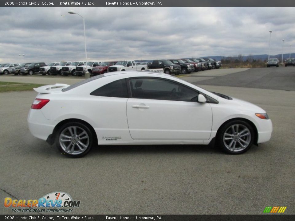 2008 Honda Civic Si Coupe Taffeta White / Black Photo #4