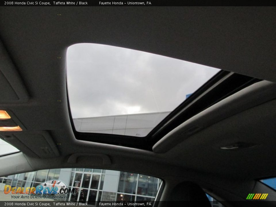 2008 Honda Civic Si Coupe Taffeta White / Black Photo #9