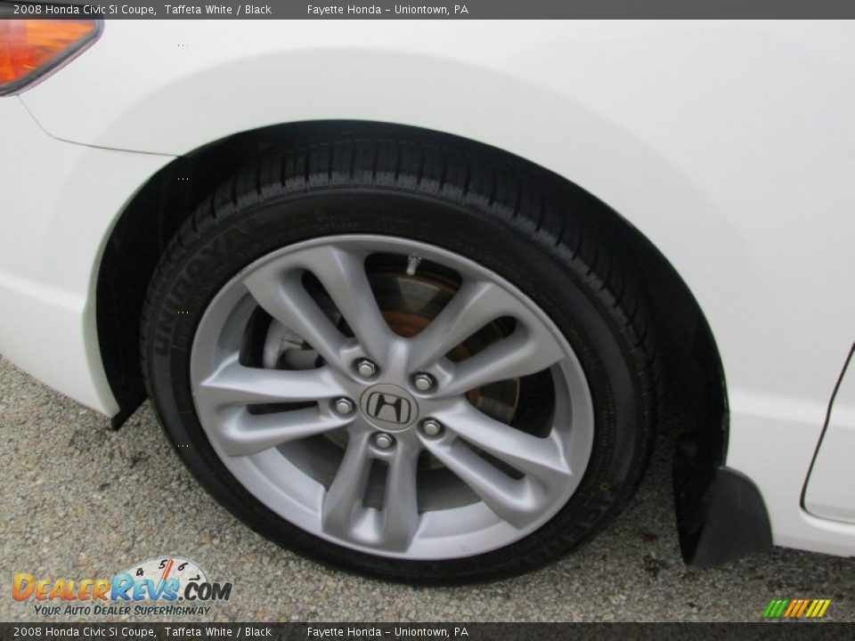 2008 Honda Civic Si Coupe Taffeta White / Black Photo #16