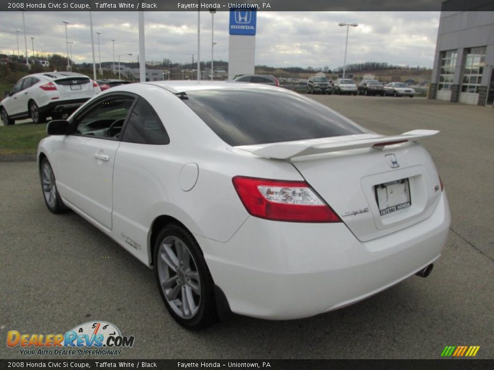 2008 Honda Civic Si Coupe Taffeta White / Black Photo #17