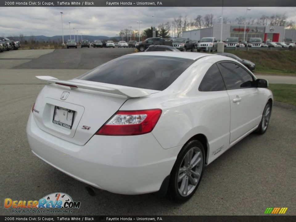 2008 Honda Civic Si Coupe Taffeta White / Black Photo #18