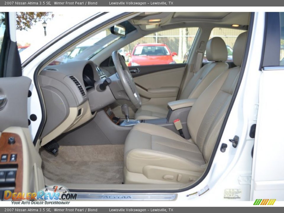 2007 Nissan Altima 3.5 SE Winter Frost Pearl / Blond Photo #9